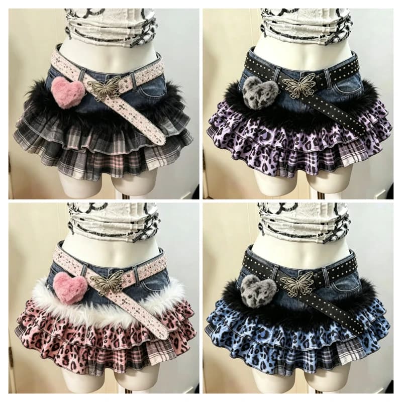 Casual American Vintage Mini Skirt For Women Y2K Subculture Punk Retro Style Sexy Slim Jean Skirts Party Outfits Teen Girls 2026