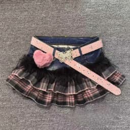 Casual American Vintage Mini Skirt For Women Y2K Subculture Punk Retro Style Sexy Slim Jean Skirts Party Outfits Teen Girls 2026