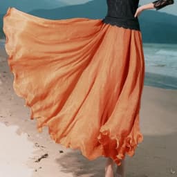 Women Skirts New 2026 Summer Elastic waist Elegant Seaside Holiday Skirt Bohemian Long Skirt Big Skirt Chiffon Beach Skirt Femme