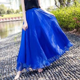 Women Skirts New 2026 Summer Elastic waist Elegant Seaside Holiday Skirt Bohemian Long Skirt Big Skirt Chiffon Beach Skirt Femme