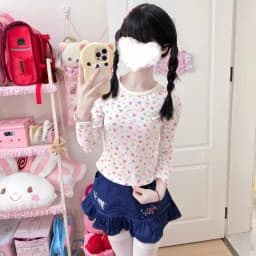 Japanese Kawaii Lolita Style Denim Skirt Women Sweet Cute Cartoon Embroidery A Line Pleated Skirt Y2k Aesthetic Party Mini Skirt