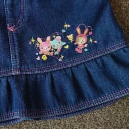 Japanese Kawaii Lolita Style Denim Skirt Women Sweet Cute Cartoon Embroidery A Line Pleated Skirt Y2k Aesthetic Party Mini Skirt