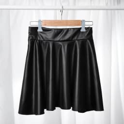 High Waist Faux Leather Textured Half Skirt For Women Versatile And Basic A-Line Skirt Umbrella Skirt Sexy And Slim Mini Skirt