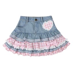 2025 Sweet Lolita Mini Denim Skirts Women Gothic Lace Plaid Hearts Ruffles Jk Skirt Japanese Girls Sexy Y2k Punk Tiered Skirt