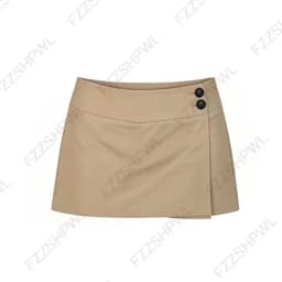 Y2K Aesthetic Punk Pleated Mini Skirt Women High Waist Button Detail Preppy Style Skirt Summer Minimalist Sweet Emo Girl Skirts