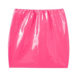 Women Pencil Skirt Wet Look Latex Skirt Patent Leather Elastic Waistband Miniskirt Solid Color Sexy Shiny Skirts Glossy Clubwear