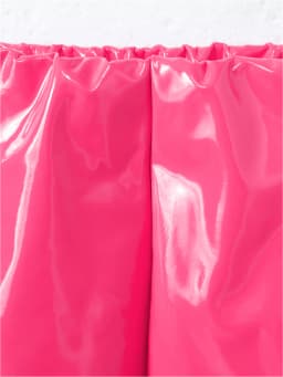 Women Pencil Skirt Wet Look Latex Skirt Patent Leather Elastic Waistband Miniskirt Solid Color Sexy Shiny Skirts Glossy Clubwear