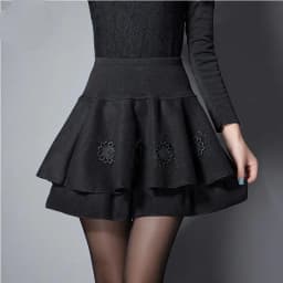 Zuolunouba Summer Slim Preppy Skirt Women Flower Bow Mini Tutu Style Elasticity Lace Skirts Shorts Lady High Waist Student