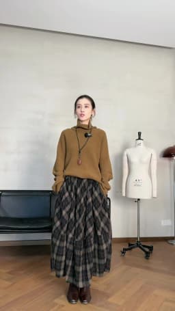 Retro British-Style Skirt~ Wool Plaid Bud Skirt, Versatile Skirt for Autumn and Winter, 2026 Autumn and Winter New Style