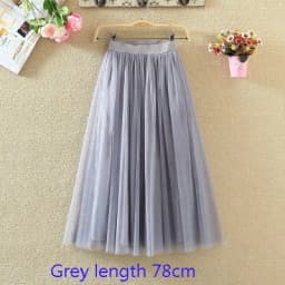 Vintage Tulle Skirt Women Streetwear Elastic High Waist Mesh Pleated Skirts Summer Elegant Korean A Line Office Ladies Skirt New
