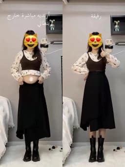 High Waist A-Line Skirt Asymmetric Suiting Women's Summer plus Size Pear Shape Body Covering Midi Skirt Korean Style Pure Color