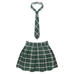 Womens Adult Japanese Schoolgirls Uniform Mini Skirts Cosplay Costume Y2K Clothes Outfit Kawaii Plaid Pleated Skirt with Necktie