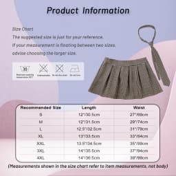 Womens Adult Japanese Schoolgirls Uniform Mini Skirts Cosplay Costume Y2K Clothes Outfit Kawaii Plaid Pleated Skirt with Necktie