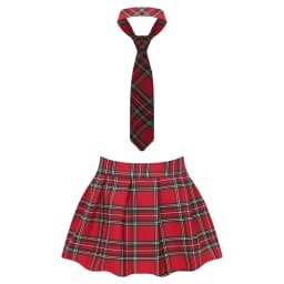 Womens Adult Japanese Schoolgirls Uniform Mini Skirts Cosplay Costume Y2K Clothes Outfit Kawaii Plaid Pleated Skirt with Necktie