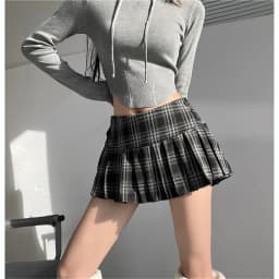 Mini Skirts For Woman Black Plaid Skirts Women Y2k Clothes Cute Short Skirts Vintage Pleated Skirts Tweed Summer Outfits