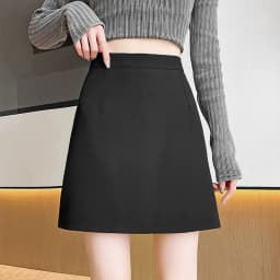 Korean Fashion Office Ladies Pencil Skirts Streetwear High Waist Zip Mini Skirt Woman Autumn New Solid All-Match Bodycon Skirt
