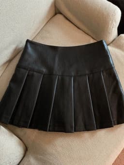 S-3XL Y2K Pu Leather Mini Skirts Women Streetwear High Waist Pleated Skirt Vintage Korean Black Slim Casual A Line Skirts
