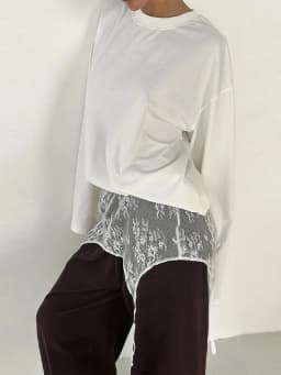 High Waist Lace Trim Butt Flap Women Sexy Skirt Extender Sheer Hollow Out Floral Layering Bottom With Waistband Ladies Partywear