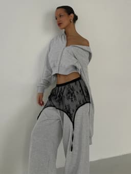 High Waist Lace Trim Butt Flap Women Sexy Skirt Extender Sheer Hollow Out Floral Layering Bottom With Waistband Ladies Partywear
