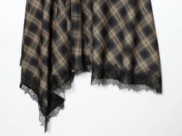 KONDALA Elegant Plaid Lace Hem Skirt Women Trendy High Street Midi Skirt New 2026 Spring Summer Fashion Holiday Chic Lady Skirt