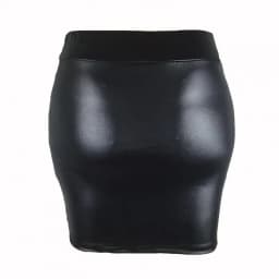 Summer Bodycon Pu Mini Skirt Women Faux Leather Solid Black Package Hip Regular Waist Office Lady Skirts Sexy Faldas mujer moda
