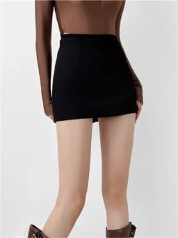 Black Mini Skirts For Woman Summer Clothes Women 2024 Pencil Skirt Korean Fashion Skirt Japanese Kawaii Micro Skirt With Shorts