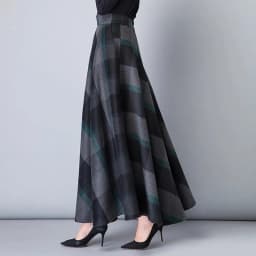 New Women Thick Woolen Skirt Autumn Winter Fashion Elastic High Waist A-Line Long Plaid Skirt Elegant Easy Match Wool Skirt
