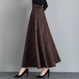 New Women Thick Woolen Skirt Autumn Winter Fashion Elastic High Waist A-Line Long Plaid Skirt Elegant Easy Match Wool Skirt