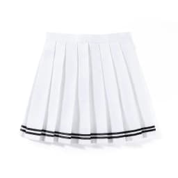 New Summer Women Girls Stripe Skirt 2025 High Waist Student Black Pleated Skirts Women Cute Sweet Girls Dance Mini Skirt XS-3XL