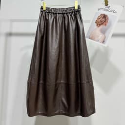 High Fashion Leather Bud Skirt for Women Spring Female 100% Leather Drawstring Waist Pocket Long Tulip Skirt Harajuku Jupe Femme