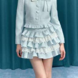 Gaono Lolita Kawaii Skirt Women Teen Girl Sweet Cute Ruffle Layered Mini Skirt Y2K High Waist Lace Cake Skirts Streetwear