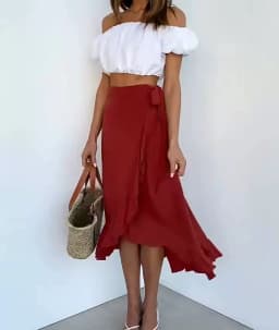 Summer Long Skirts For Women 2026 Fashion Lace Up Irregular Solid Color High Waist Bodycon Black Skirt Female Pink Chiffon Skirt