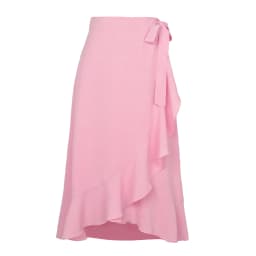 Summer Long Skirts For Women 2026 Fashion Lace Up Irregular Solid Color High Waist Bodycon Black Skirt Female Pink Chiffon Skirt