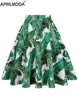 Purple Office OL Casual Women Summer Midi Long Skirt Solid Elegant Faldas Pinup High Waist A Line 50s Swing Skirts Streetwear