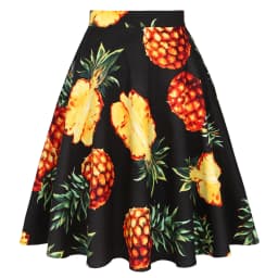 Purple Office OL Casual Women Summer Midi Long Skirt Solid Elegant Faldas Pinup High Waist A Line 50s Swing Skirts Streetwear