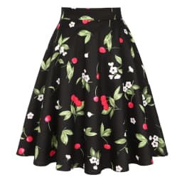 Purple Office OL Casual Women Summer Midi Long Skirt Solid Elegant Faldas Pinup High Waist A Line 50s Swing Skirts Streetwear