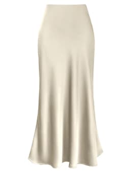Spring Summer Women's Clothing New Style Silky Texture Forged Surface Acetic Acid Hanging High Waist Fish Tail Half Skirt Women