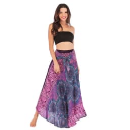 Bohemian Fashion Skirts Roupas Saia New Sexy Woman Long Jupe Boho Flowers Elastic Waist Women Skirt Faldas Bottom Women Clothes