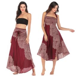 Bohemian Fashion Skirts Roupas Saia New Sexy Woman Long Jupe Boho Flowers Elastic Waist Women Skirt Faldas Bottom Women Clothes
