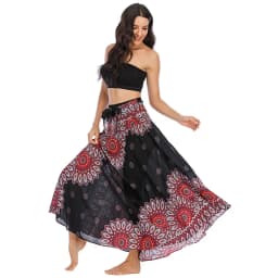 Bohemian Fashion Skirts Roupas Saia New Sexy Woman Long Jupe Boho Flowers Elastic Waist Women Skirt Faldas Bottom Women Clothes