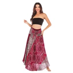 Bohemian Fashion Skirts Roupas Saia New Sexy Woman Long Jupe Boho Flowers Elastic Waist Women Skirt Faldas Bottom Women Clothes