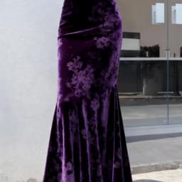 Limiguyue Purple Flower Velvet Skirt Women Luxury Wool Slim Package Hip Skirts High Waist Pleated Long Skirt Autumn Winter 920A
