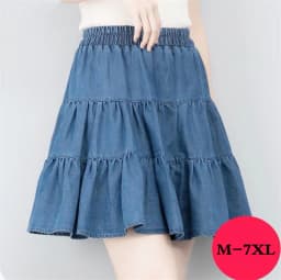 Korean sexy mini Pleated Skirt Y2K Clothes Women Summer Ruffle High Waist Jeans Skirt 2026 New Brand Cotton Denim Skirt Fashion