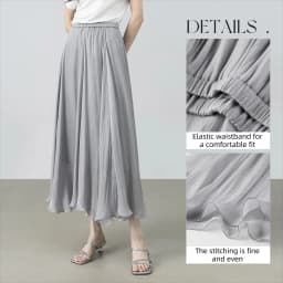 SENTUBILA Women's Summer Skirt 2026 Elegant Elastic Waist Sheen Flowy A Line Long Skirt for Woman Ladies Clothes 162QG4909