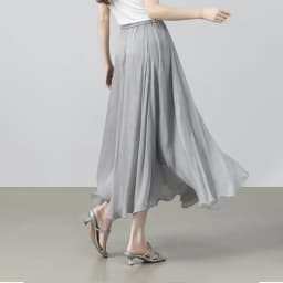 SENTUBILA Women's Summer Skirt 2026 Elegant Elastic Waist Sheen Flowy A Line Long Skirt for Woman Ladies Clothes 162QG4909