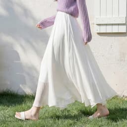 SENTUBILA Women's Summer Skirt 2026 Elegant Elastic Waist Sheen Flowy A Line Long Skirt for Woman Ladies Clothes 162QG4909