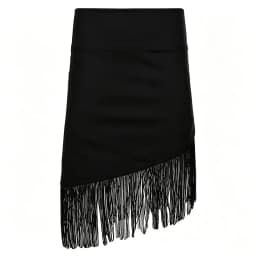 European American Low Rise Elegant One Piece Tassel Skirt Knitted Irregular Strap Wrapped Mid Length Skirt