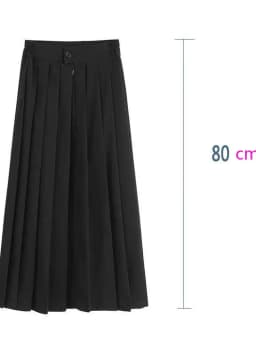Japanese Preppy Style Women Elastic Waist Long Midi Skirt Ladies Fashion Party Skirt Female Pleated Girls School Uniform Skirt