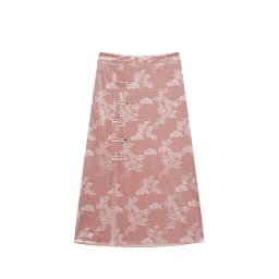 ELFSACK New Oriental Style Velvet Midi Skirt Autumn Winter A Line Jacquard Frog Buttons Elegant Soft Female Skirt