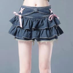 New Fashion Women Hot Girl Sweet Kawaii Bow Vintage Y2k Clothes American Streetwear Sexy Summer A-line Gothic Mini Denim Skirts